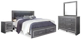 J&M Furniture - Ashley Furniture - Lodanna Queen Upholstered Panel Bed, Dresser, Mirror and Nightstand - Queen Upholstered Panel Bed, Dresser, Mirror and Nightstand - B214B18